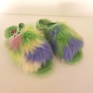 UGG Fluff Yeah Apple Tie Dye Slide Slippers W Sz 8